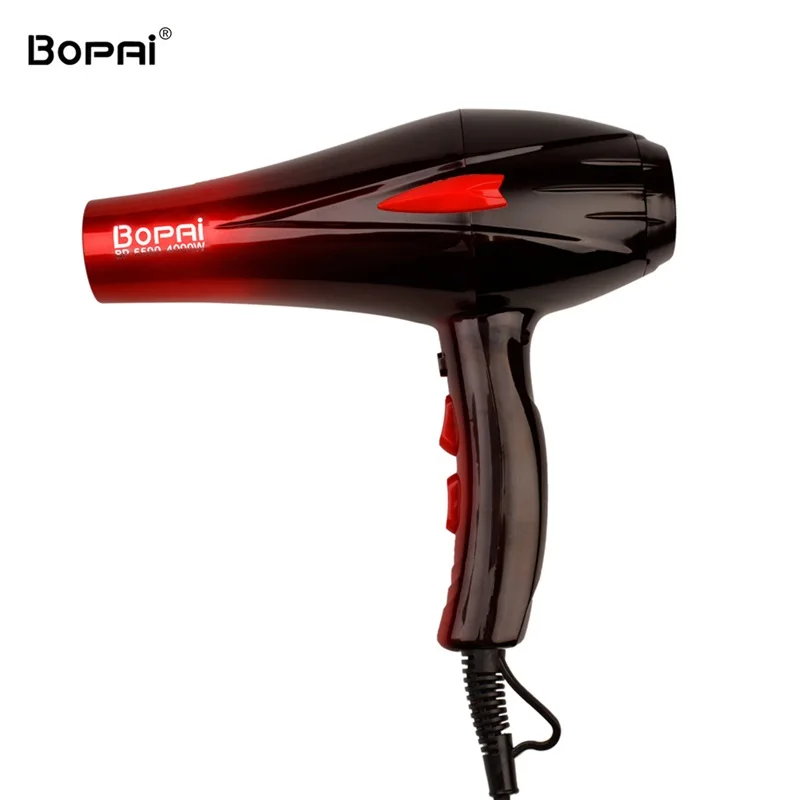 Red Профессиональный фен 4000 W мощный удар быстрая сушилка профессиональные инструменты для укладки диффузор фен Горячая/холодный ветер 220-240 V ЕС Plug 35 - Цвет: Red