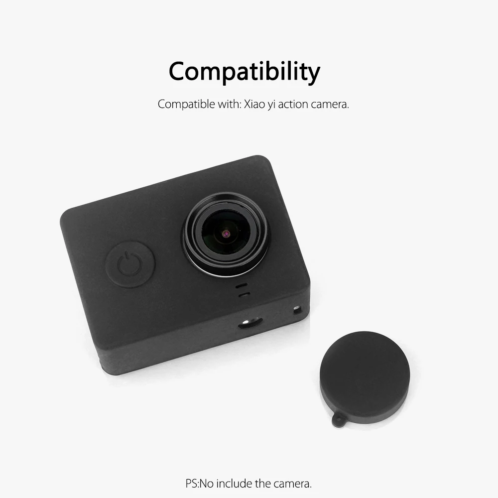 Vamson для Xiaomi Yi аксессуары пыленепроницаемый силиконовый защитный чехол + крышка