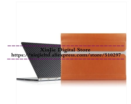 Высококачественная сумка-чехол из искусственной кожи для lenovo Yoga Book Yogabook YB1-X91F 10,1 '', защитный чехол для планшета - Цвет: Коричневый