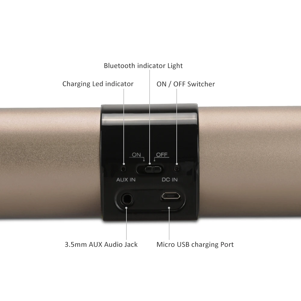IRulu Беспроводной Портативный Динамик Bluetooth 4.0 Super Bass кронштейн подставка для iPhone