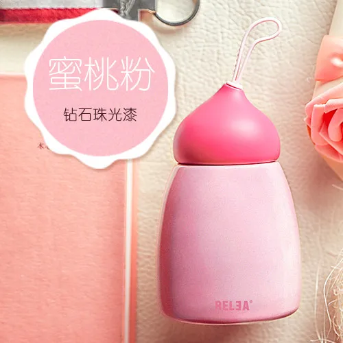 260ml pink bottle 260 ml Кулинария для детей Jar вакуумной изоляцией Нержавеющая сталь герметичным пищевой термос Горшочек для закусок горячая холодная бутылка для сока воды - Цвет: 260ml pink bottle