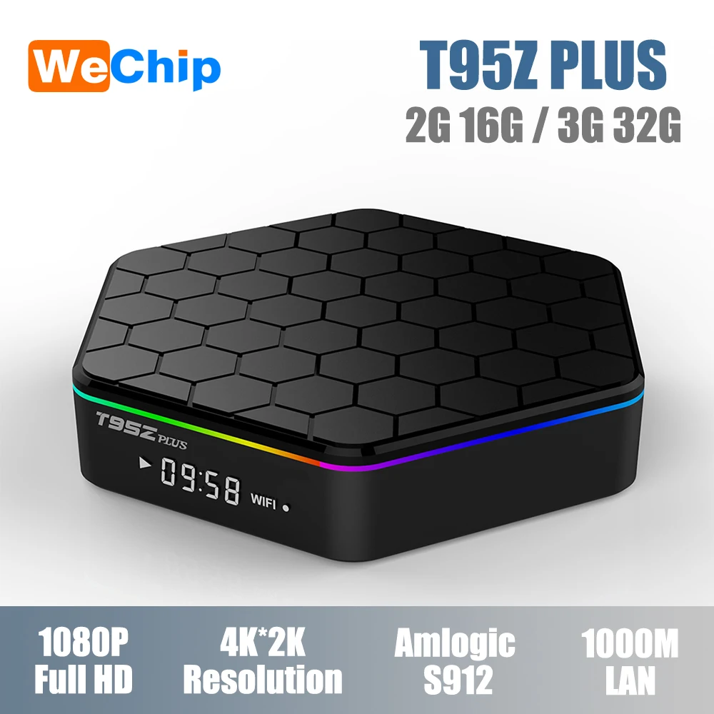 4K Ott Box T95Z Plus Amlogic S912 Octa core 2G 16G 3G 32G Smart Android 7 1 TV Dual Wifi Bluetooth 4 0 ТВ приставка PK