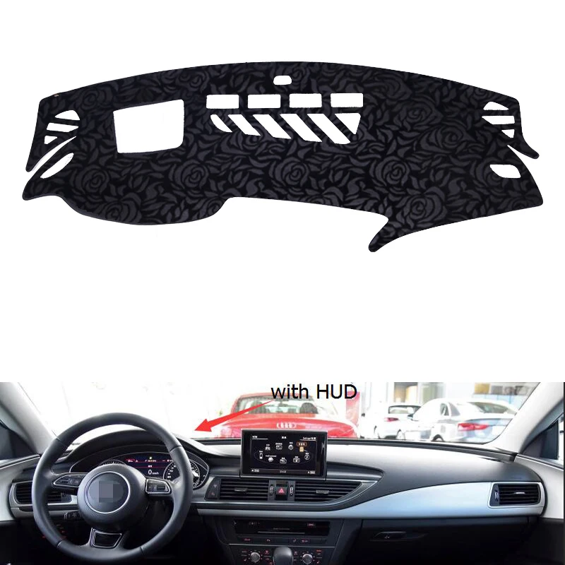 Новейший нескользящий коврик для приборной панели автомобиля с розовым узором