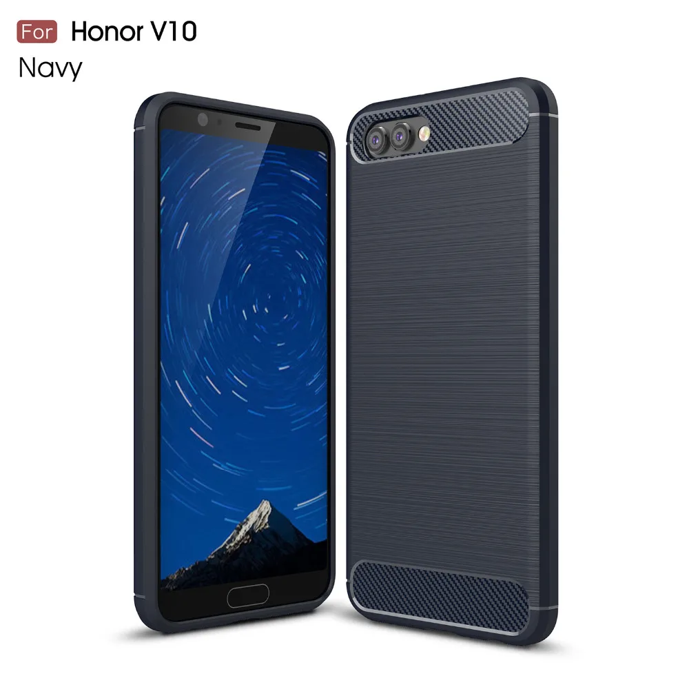 1 шт. pmobile телефонные чехлы для huawei honor V10 углеродного волокна прочный защитный