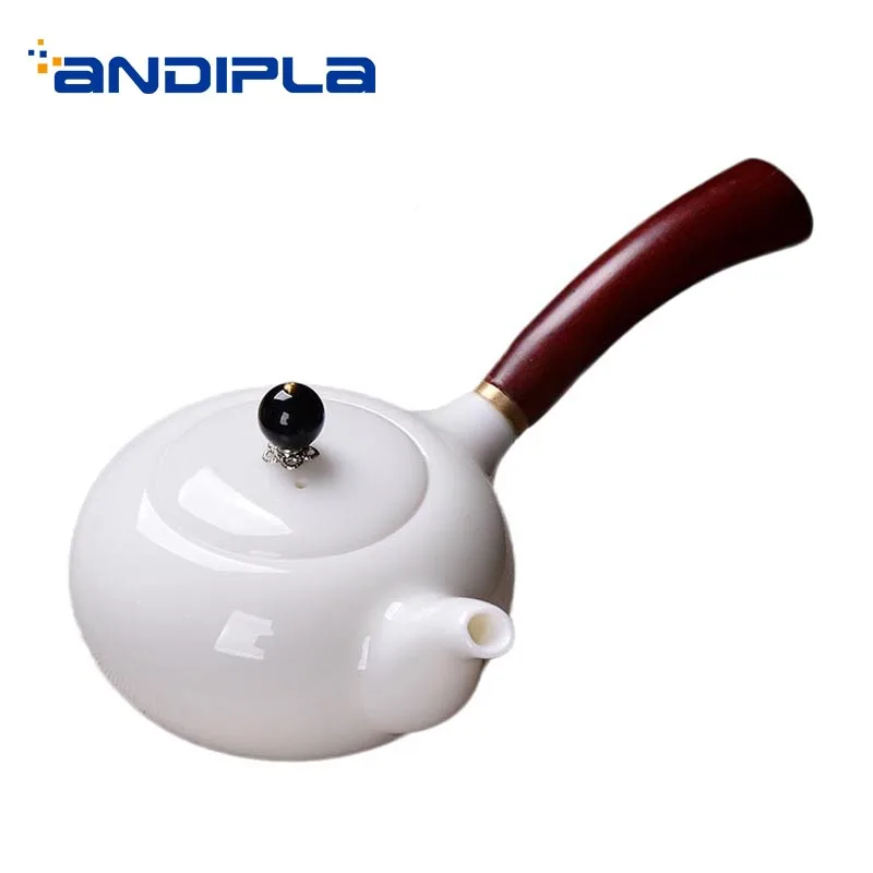 

Маленький чайник для чая объемом 200 мл, ручная рукоятка из искусственной древесины, чайник для кофе, молока, посуда для напитков, чайная посу...