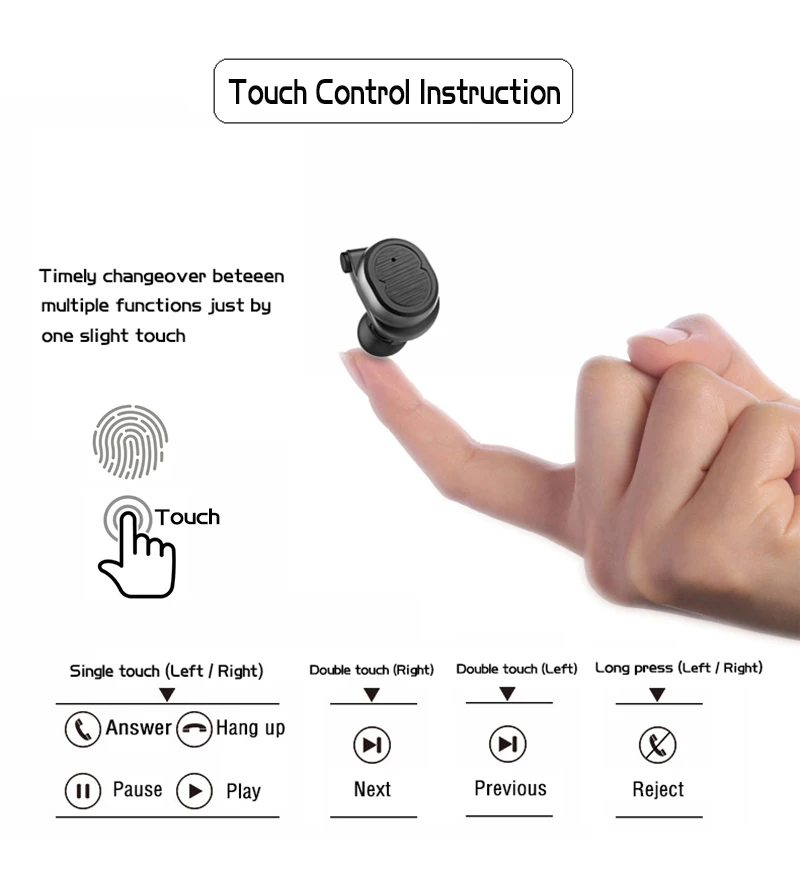 Новые TWS-8 наушники Bluetooth беспроводные с микрофоном громкой связи звонки
