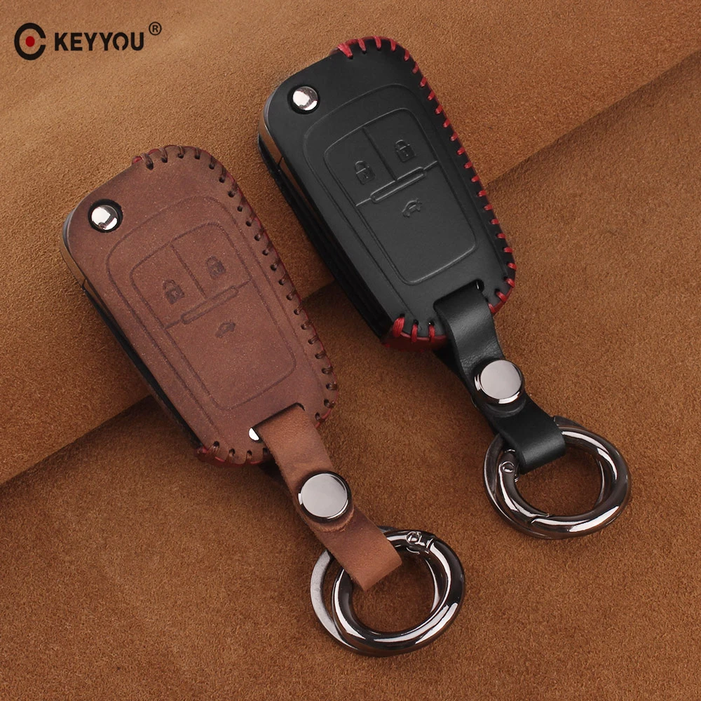 Кожаный защитный ключ чехол KEYYOU держатель для Chevrolet Cruze Spark Epica Lova Camaro Impala Buick VAUXHALL
