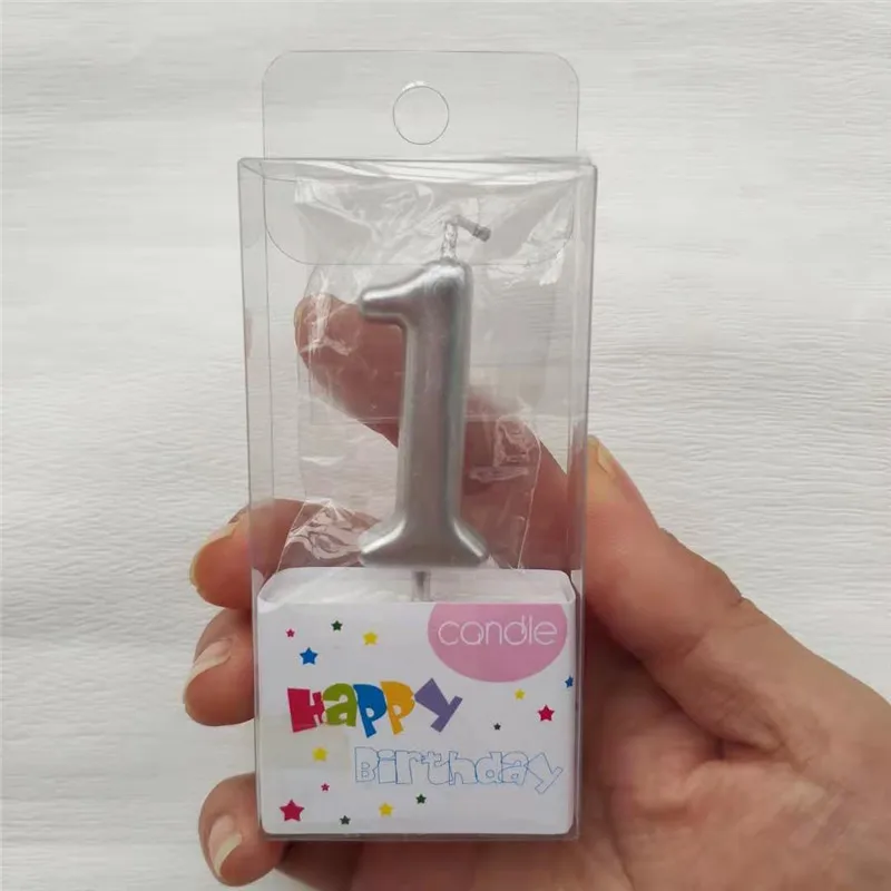 Топпер для торта С Днем Рождения серебро номер детей 0 1 2 3 4 5 6 7 8 9 свечи Baby Shower или