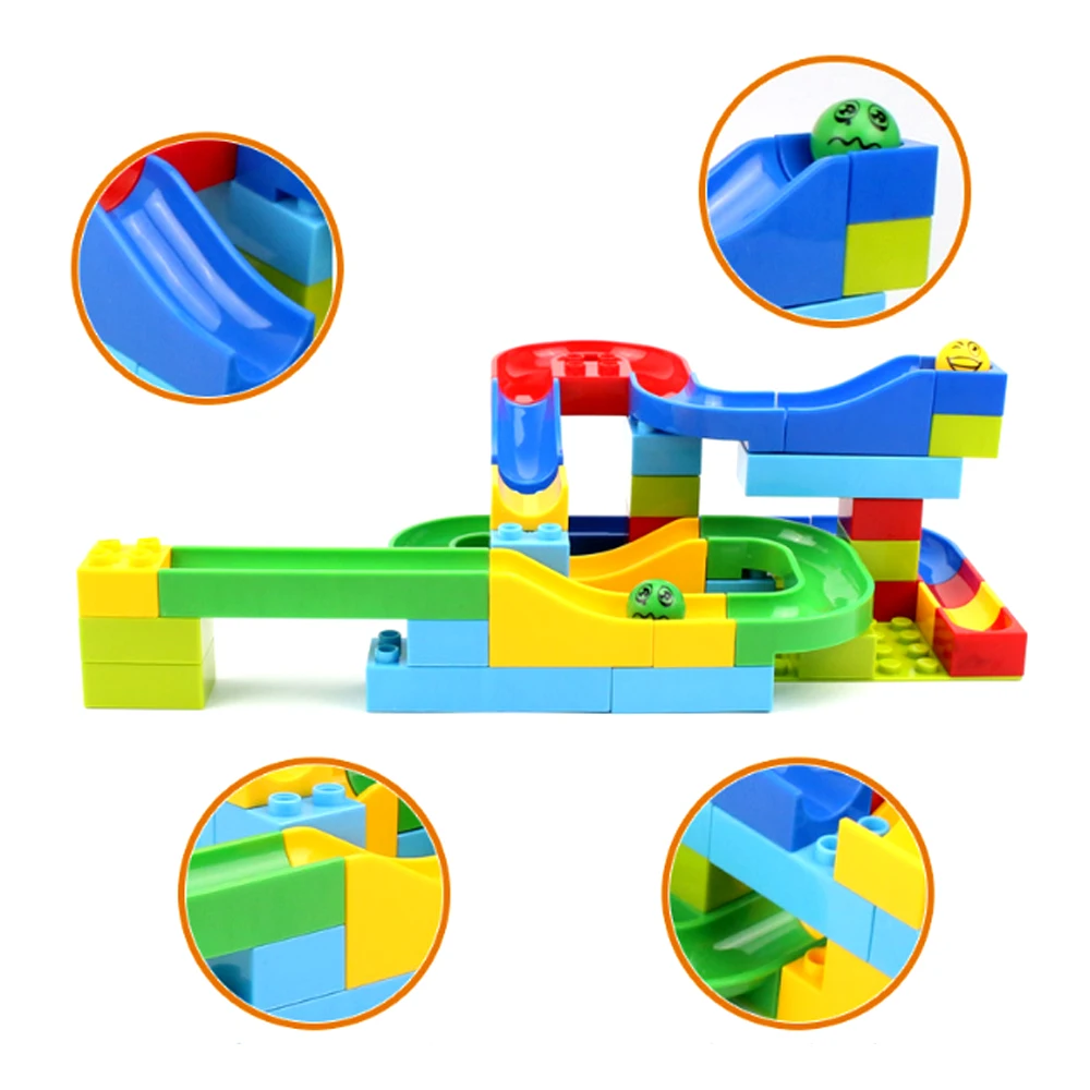 Большие кирпичи мраморный гоночный лабиринт Шариковая дорожка пластиковые