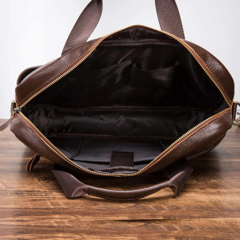 Мужской деловой кожаный чехол 15 6 дюйма сумка-атташе портфель сумка-мессенджер на