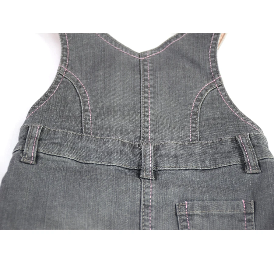 Джинсовое платье для маленьких девочек на бретелях мини-сарафан новорожденных