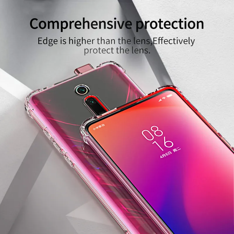 Чехол для Xiaomi Redmi K20 Pro ударопрочный чехол из ТПУ прозрачный защитный | Мобильные