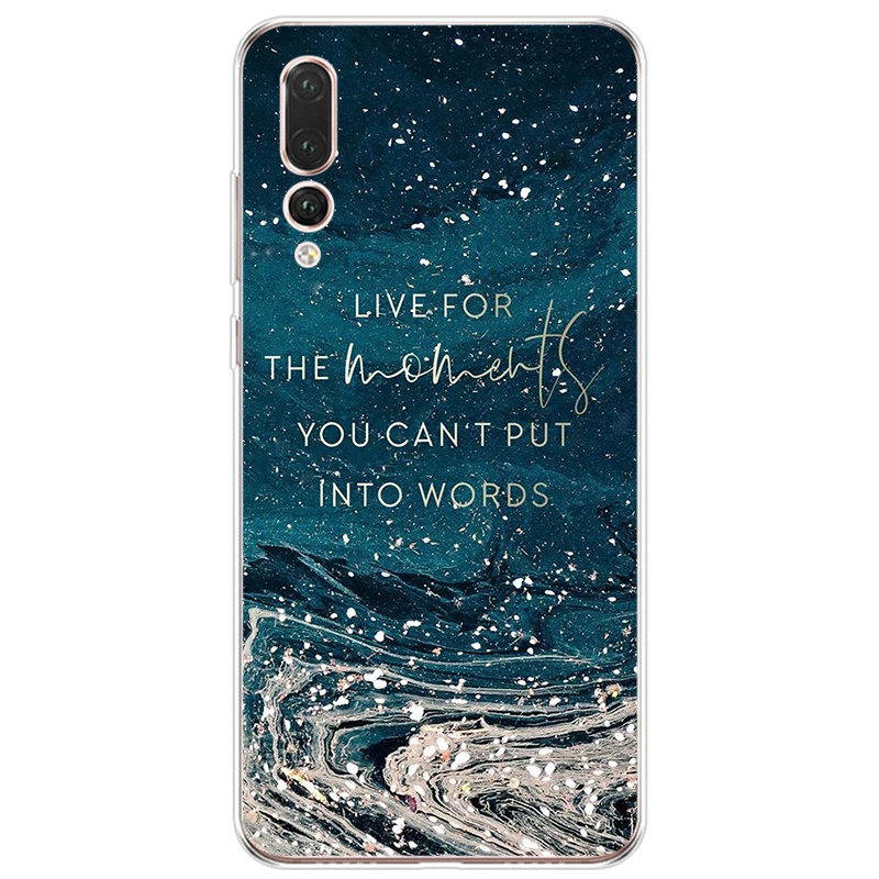 Вдохновляющие цитаты Мягкий Силиконовый ТПУ чехол для телефона Huawei P9 P10 P20 PLUS P30 PRO