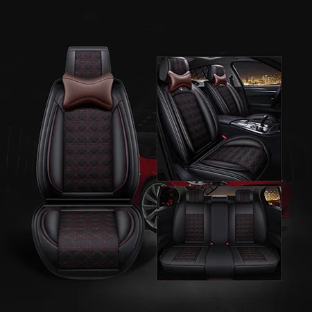 Coffee Comfortable Передние+ задние) Автомобильные Кожаные и льняные автомобильные чехлы для Kia soul cerato sportage optima RIO K3S KX5 KX3 sorento Ceed car - Название цвета: Coffee Comfortable