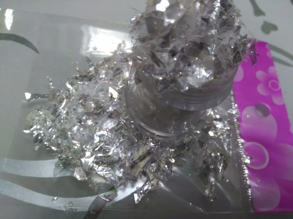 Растворимый устойчивый блеск Роскошный Сияющий белый случайный порезной