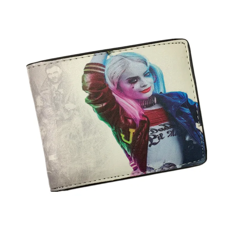 Бумажник из фильма отряд самоубийц Джокер Харли Квинн DC Comics Двойные кошельки для мужчин и женщин с держатель для карт кошелек Billeteras - Цвет: Joker 003