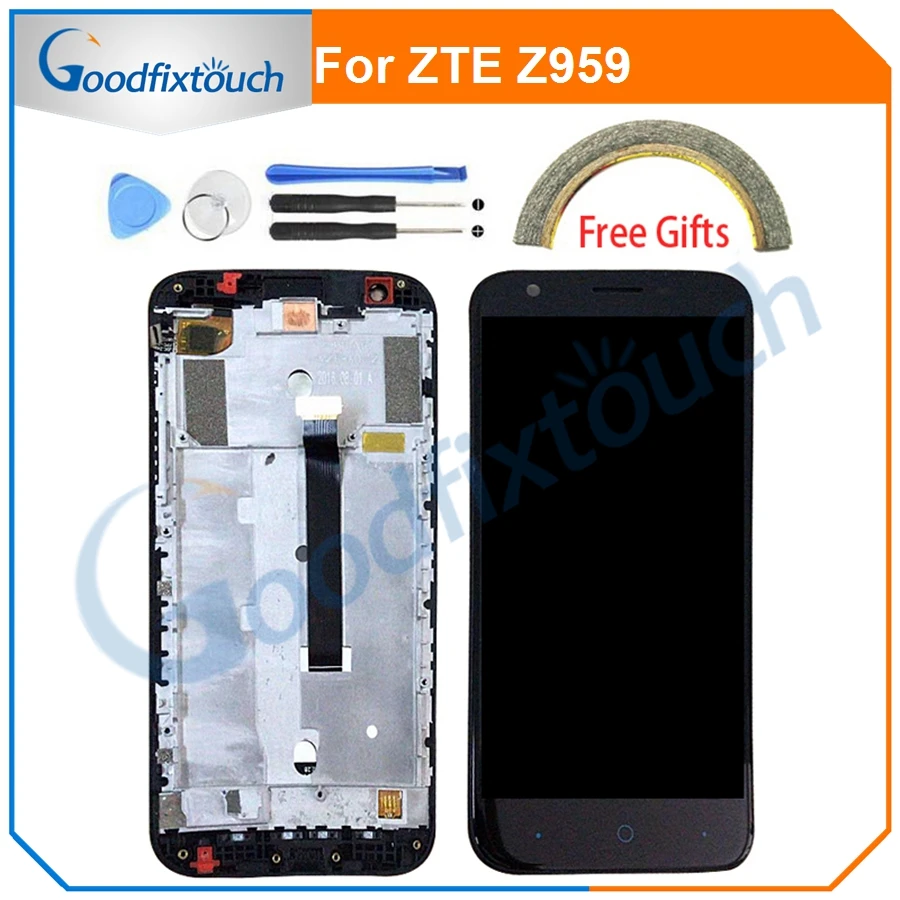ЖК экран для ZTE Grand X3 Z959 дисплей с дигитайзером в сборе рамкой запасные