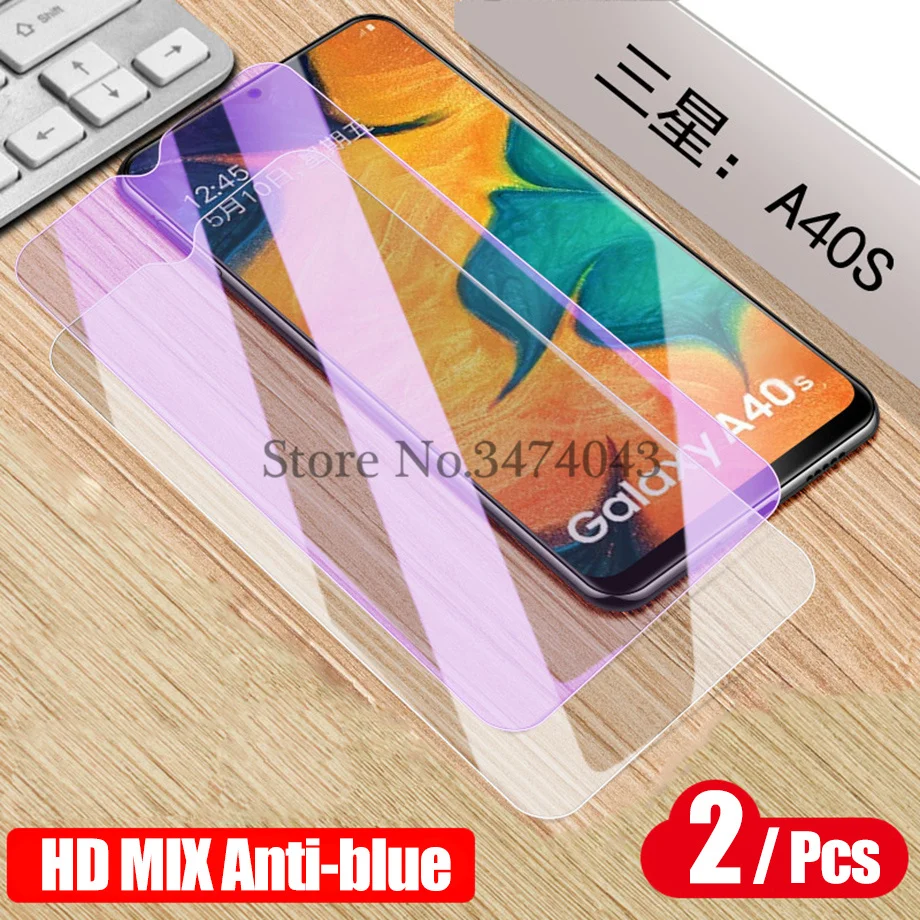 2 шт закаленное стекло для samsung Galaxy A70 A60 A40s Защитное стекло для samsung Galaxy A40s A60 A70 защитная пленка