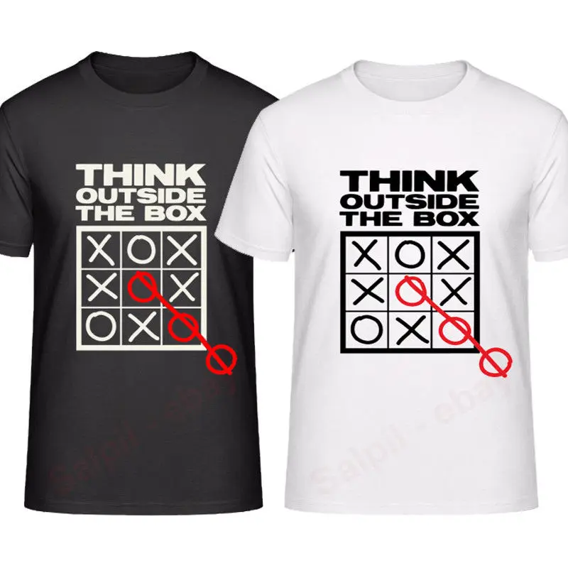 Think outside the box футболка для мужчин и женщин/черно-белая Tic Tok размер s-xxxl pride top free funny