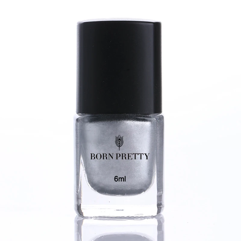 6 мл Born Pretty лак для ногтей искусство штамповочный Лак Серебряный Маникюр Vernis |