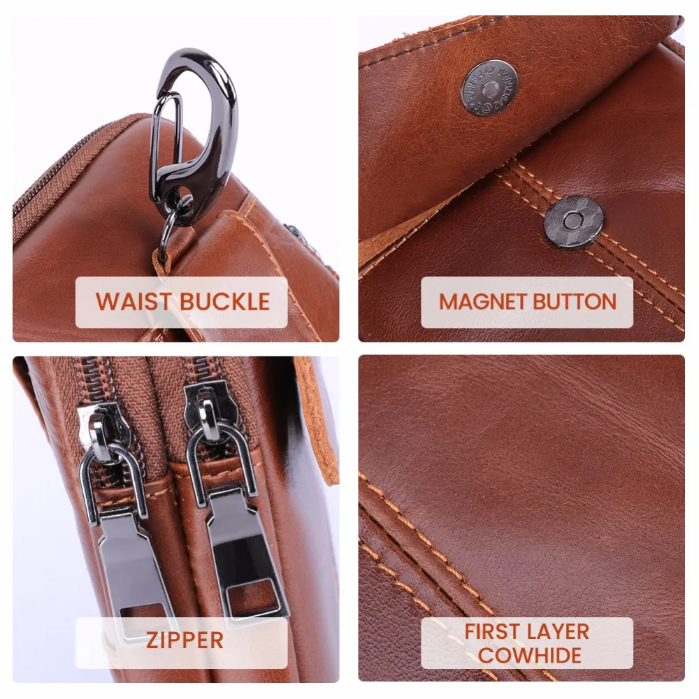 Винтажный поясной кошелек для мужчин из натуральной кожи забавная Винтажная