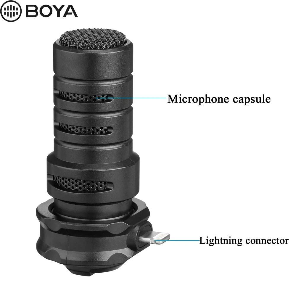 BOYA BY DM200 Lightning Стерео Микрофон X/Y для iPhone Xs Xr X 8 Plus iPad Air iPod Touch Apple MFI