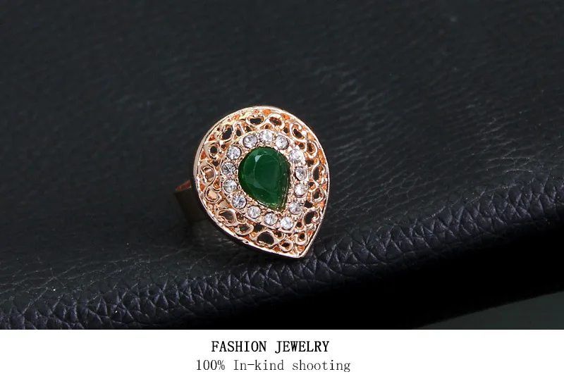 Роскошные индийские Винтаж Свадебные украшения розового золота Цвет Water Drop