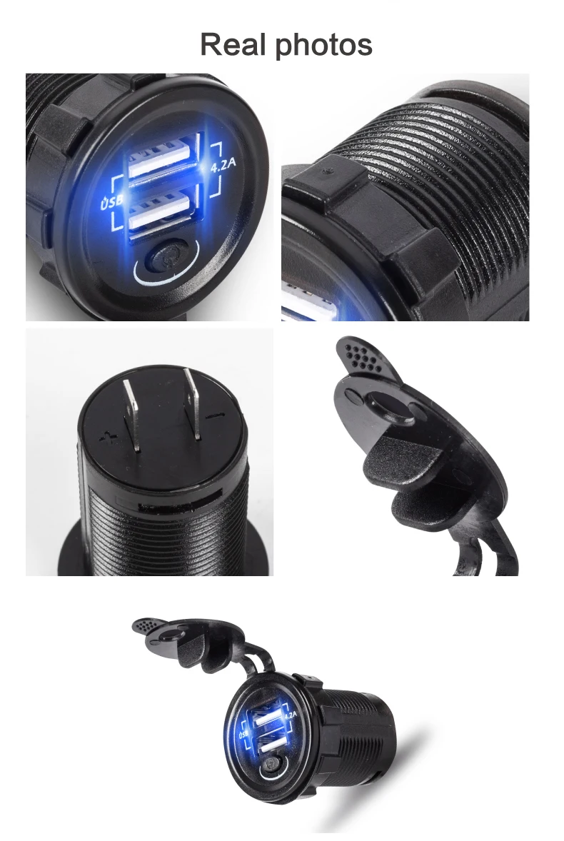 Обновление 12 V-24 V Dual USB Автомобильное зарядное устройство Зарядное устройство+ прикуриватель+ Вольтметр Автомобильный USB розетка с независимыми вкл/выкл 2,1+ 2.1A авто зарядное устройство для Зарядное устройство