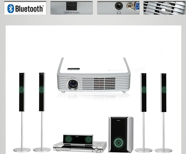 Luxcine новейшие портативные мини светодиодный проектор dlp z4000 4 К видео proyector