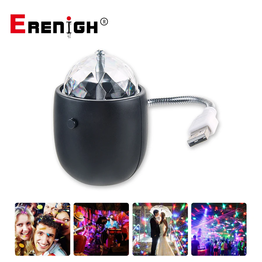 Мини USB мощность ed свет для сцены RGB DJ KTV вечерние бар диско шар с белой