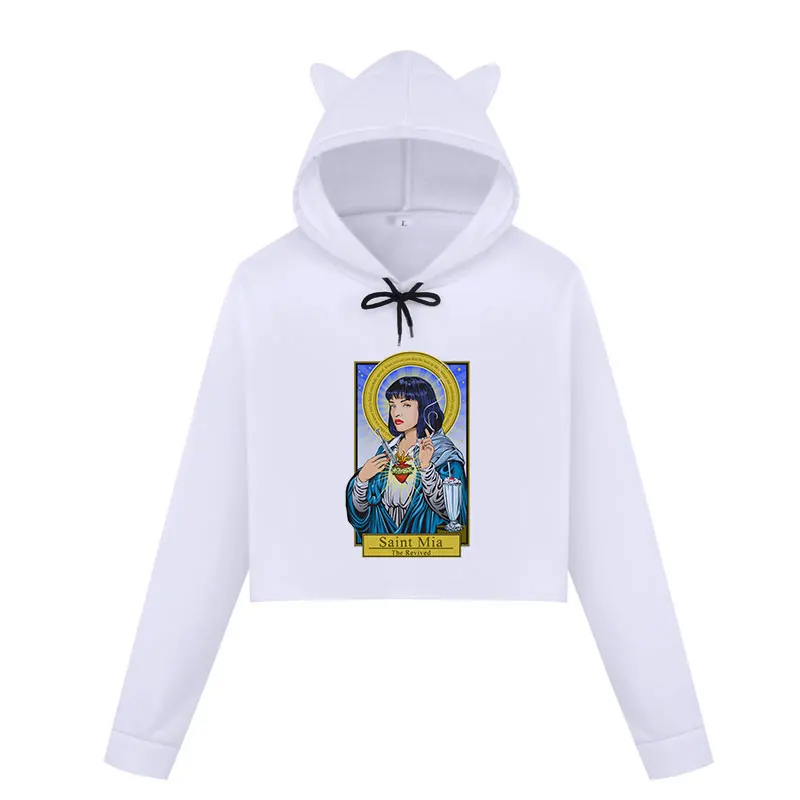 Кроп топ в Корейском стиле Kpop худи модная чайная рубашка Харадзюку с принтом