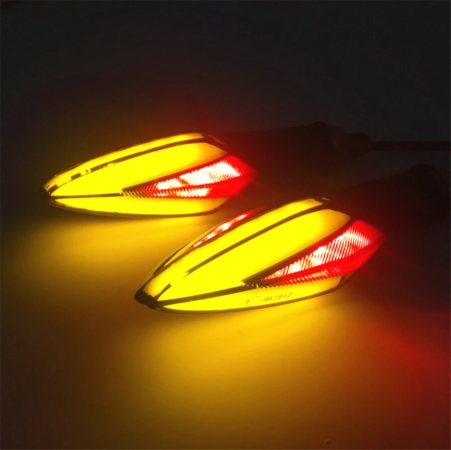 1 пара двухцветные светодиодсветодиодный указатели поворота для мотоцикла 12 В |