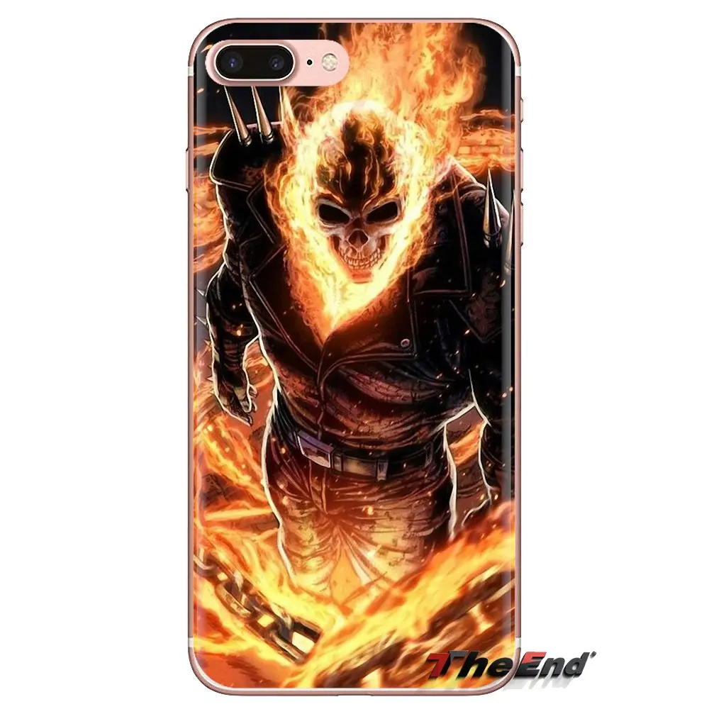 Силиконовый чехол для Xiaomi Mi4 Mi5 Mi5S Mi6 Mi A1 A2 5X 6X 8 9 Lite SE Pro Max Mix 2 3 2S fire car Ghost Rider Head Skull |