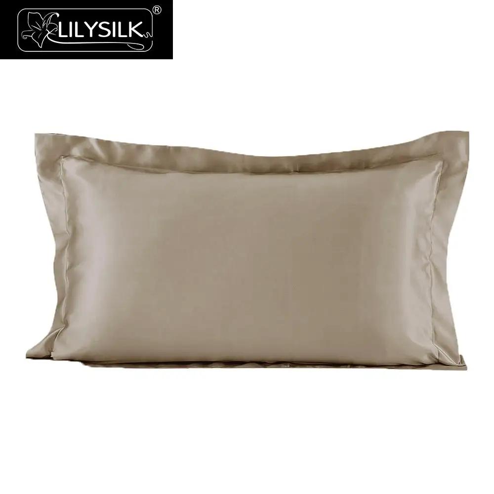 Taupe Lilysilk шелковая наволочка с ушками натуральный шелк 19 Momme - Цвет: Taupe