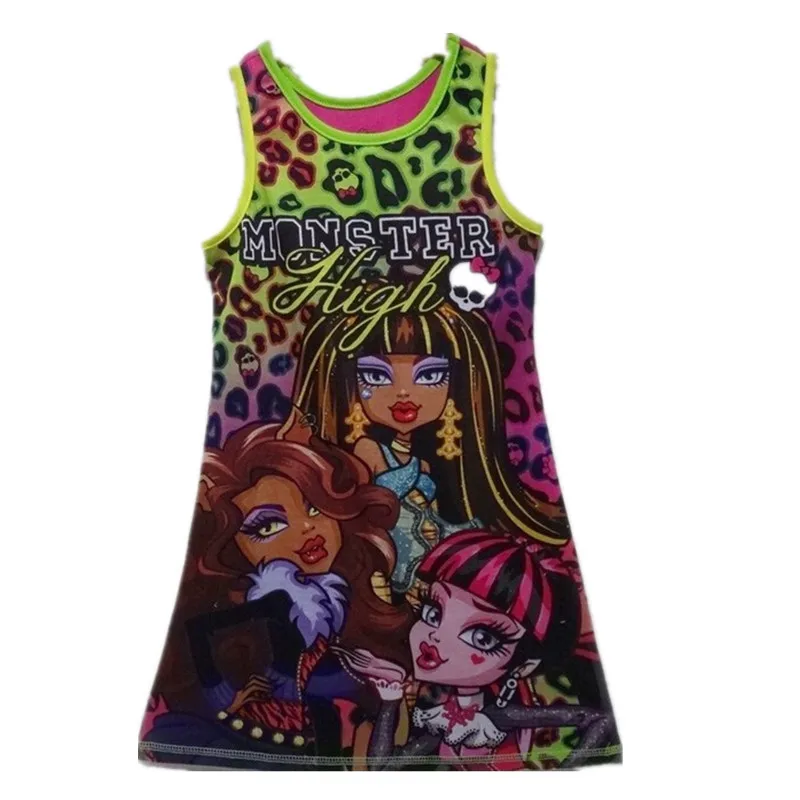 Лидер продаж новое платье для девочек школьное в виде монстра Детские