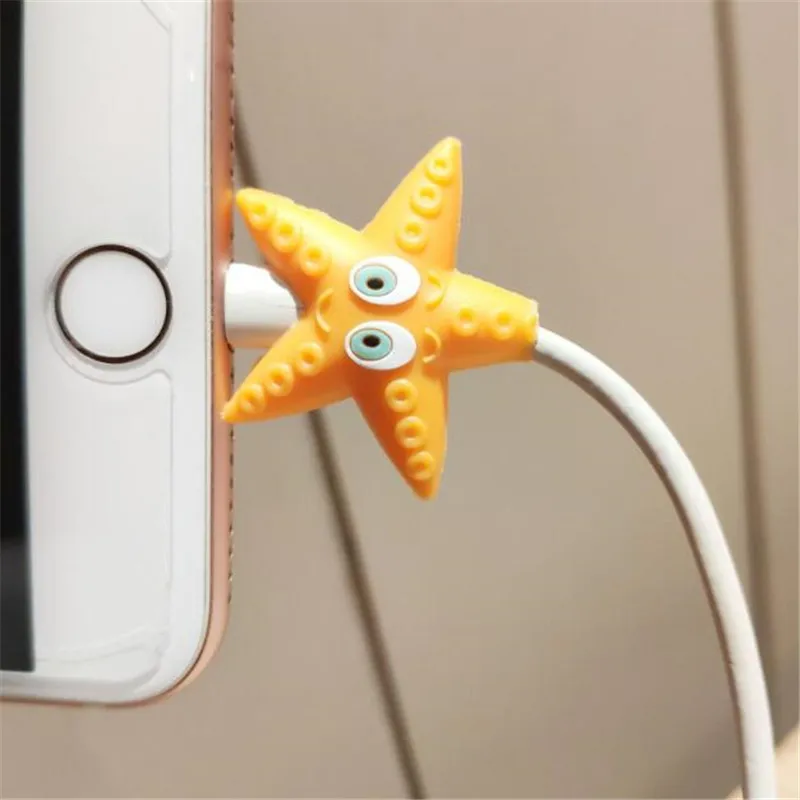 Телефон USB защитный кабель chompers шнур животное укус зарядное устройство держатель проводов Органайзер силиконовый чехол зарядное устройство