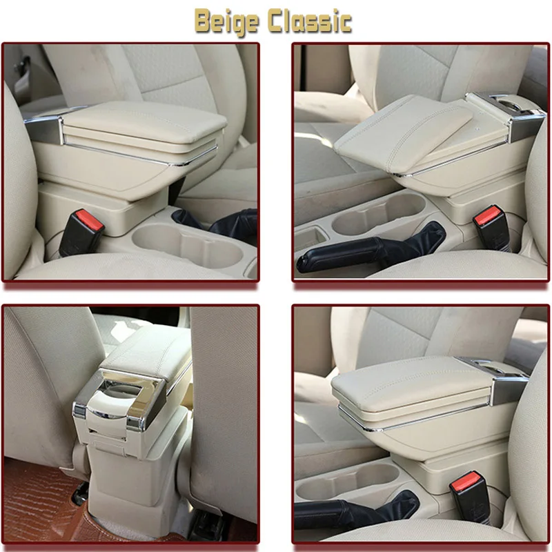 Кожаный Автомобильный подлокотник для honda - Название цвета: Beige Classic