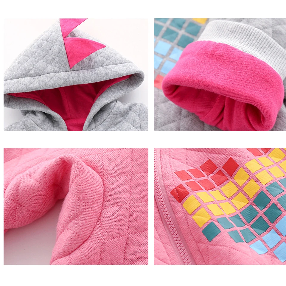 Toddler Newborn 3D Dinosaur Baby Boys Rompers Warm Spring Autumn Cotton Gilrs Jumpsuit Jumper Outfits tracksuit |