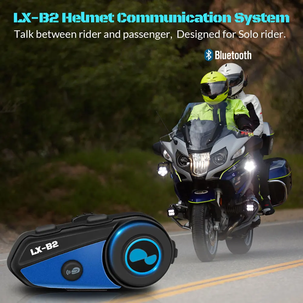 Новейший Lexin-B2 мотоциклетный Bluetooth шлем гарнитура Интерком BT беспроводной домофон intercomunicador bluetooth para motocicleta