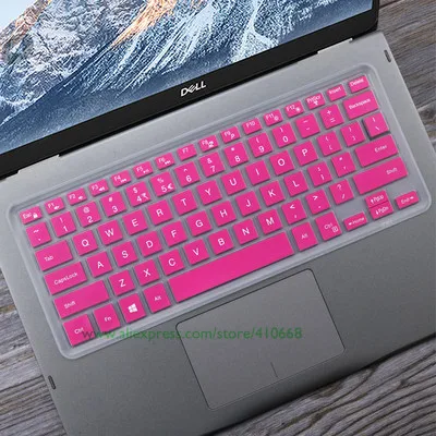Rose Силиконовая клавиатура для ноутбука кожного покрова протектор для Dell Inspiron 14 3000 5000 14R 14MR 14MD 14 м 5447 14LR 14L 14C 14CR - Цвет: Rose