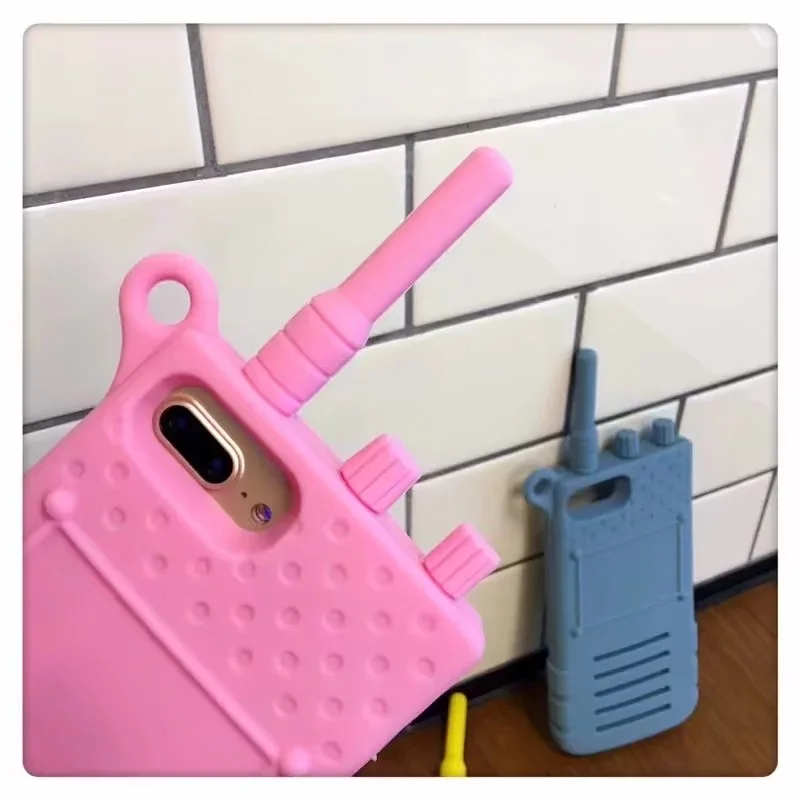 Boucho 3D Walkie-talkie Мягкие силиконовые чехлы для телефонов iphone 6 6s Plus plus Capa Apple 7 чехол