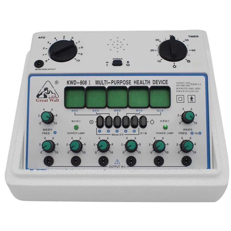KWD-808 I многоцелевой уход за здоровьем Расслабление Обнаружение акупунктуры акупунктурные точки 6 каналов Выход патч массажер