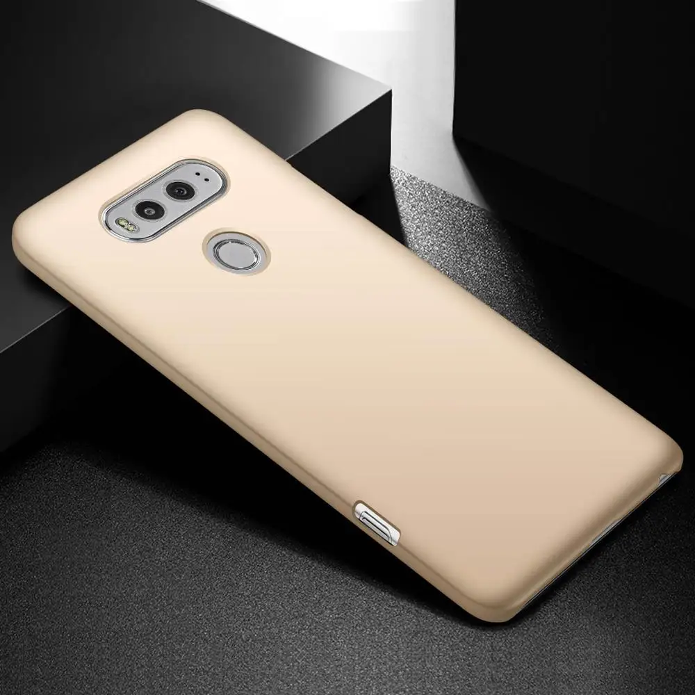 gold Для LG K40 V50 G8 V30 V20 V10 тонкий цветной резиновый матовый пластиковый жесткий чехол для LG G6 G7 Q6 Q8 STYLUS 3 - Цвет: gold
