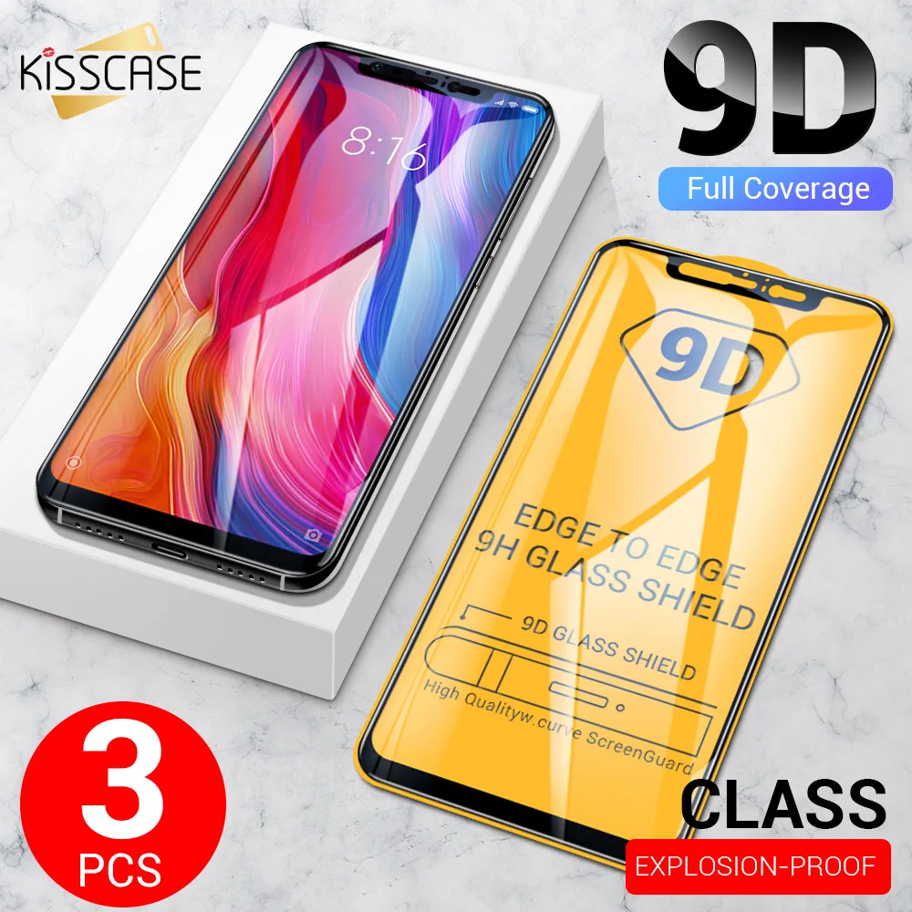 Защитное стекло KISSCASE закаленное для Xiaomi Redmi Note 7 Pro/7/6 Pro/6/5/4X/7/5 Plus/5/4X 3 шт.|Защитные