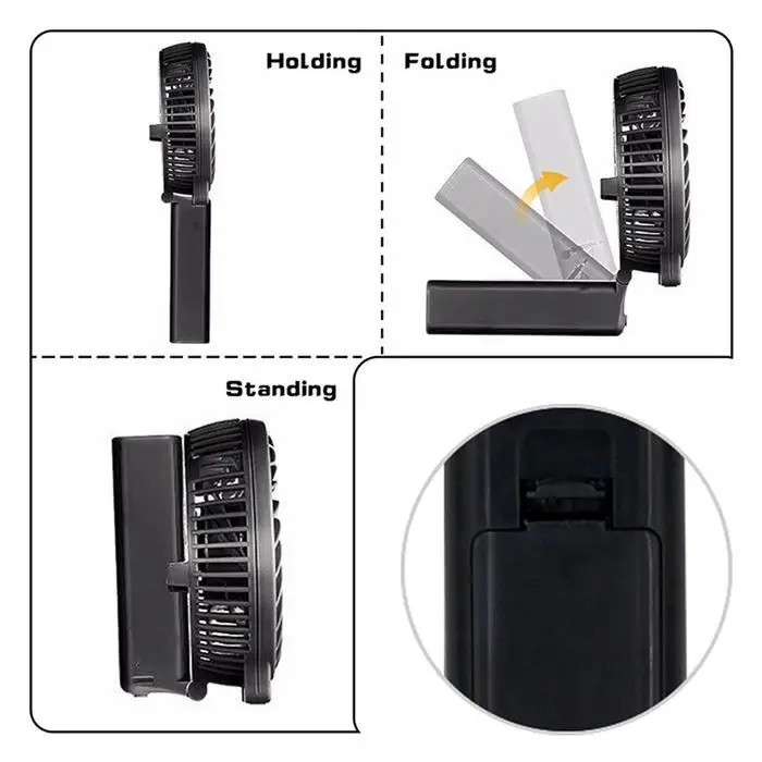 Портативный Перезаряжаемый складной мини USB вентилятор охладитель