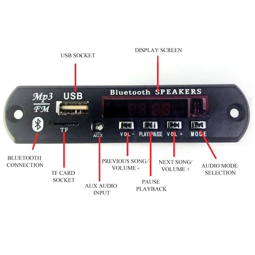 Lossless Bluetooth MP3 WMA декодер доска с пультом дистанционного управления аудио модуль поддержка AUX TF USB FM радио для автомобиля аксессуары Горячая Распродажа
