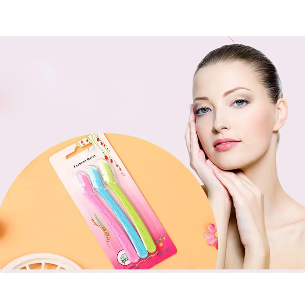 3 шт./компл. Женская бритва для лица триммеры бровей лезвия набора макияжа режущие