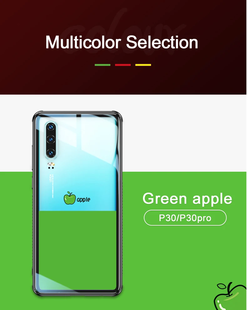 Для huawei p30 P30 Pro стеклянный чехол роскошный модный закаленный милый мультяшный прозрачный стеклянный силиконовый каркас жесткий чехол для huawei p30 pro