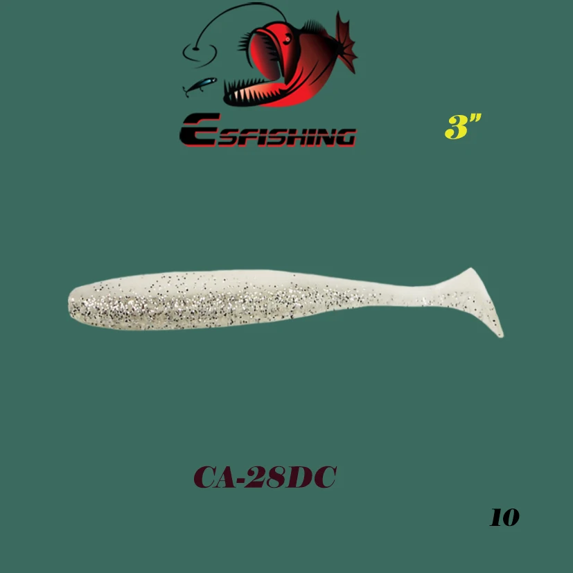 CA28DC 200 шт. новые рыболовные приманки мягкие Esfishing Es " 7,6 см/2,6 г зимние Пластиковые силиконовые приманки для рыбалки - Цвет: CA28DC