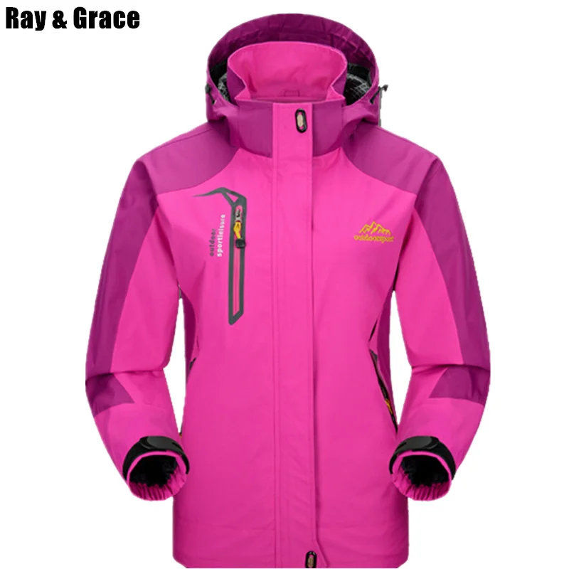 RAY GRACE женская куртка для пешего туризма водонепроницаемая ветрозащитная